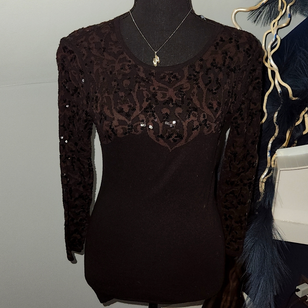 SEQUIN KNIT SWEATER